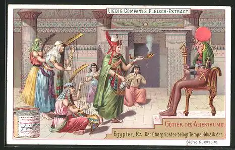 Sammelbild Liebig, Götter des Alterthums, Ägypten, Ra