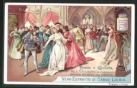 Sammelbild Liebig, Romeo e Giulietta, No. 5