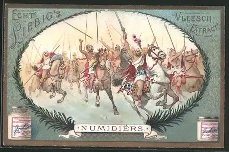 Sammelbild Liebig, Kriegerische Völker, Numidiers