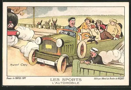 Sammelbild Ricqlès, Les Sports L`Automobile, Marcel Capy
