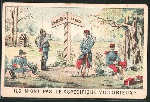 Sammelbild Eymet, Ils n`ont pas le Spécifique Victorieux, Deutsche und französiche Soldaten