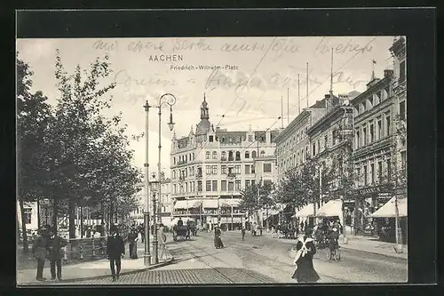 AK Aachen, Strassenlaterne am Friedrich-Wilhelm-Platz