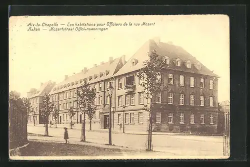 AK Aachen, Offizierswohnungen in der Mozartstrasse