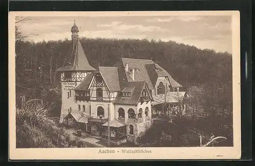 AK Aachen, Hotel - Restaurant Waldschlösschen an den Schienen
