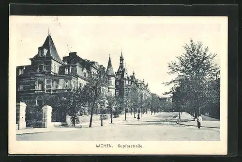 AK Aachen, Wohnhäuser an der Kupferstrasse