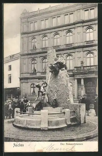 AK Aachen, am Bakauvbrunnen