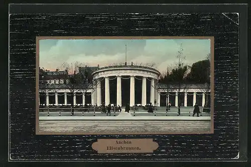 AK Aachen, Elisenbrunnen mit Passanten