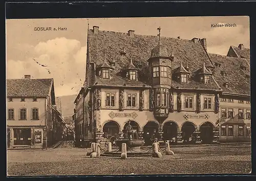 AK Goslar a. Harz, Gasthaus Kaiser-Worth