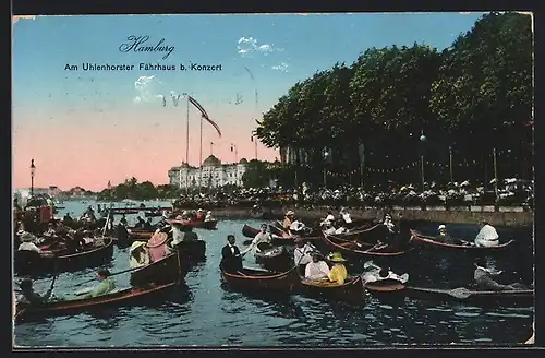 AK Hamburg, Uhlenhorster Fährhaus beim Konzert