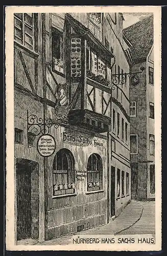 AK Nürnberg, Hans Sachs Haus, Hans Sachs Stube