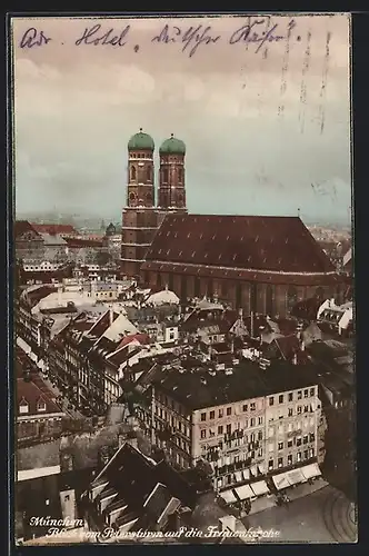 AK München, Blick vom Petersturm auf Frauenkirche
