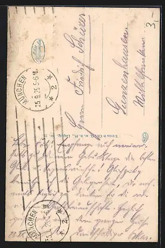 AK München, Blick vom Petersturm auf Frauenkirche