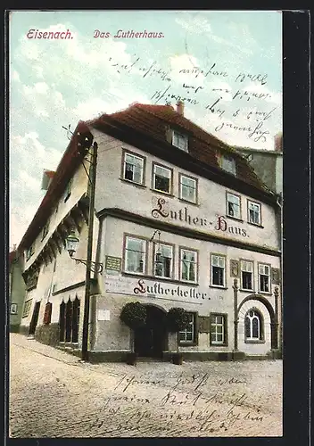 AK Eisenach, Luther-Haus mit Lutherkeller