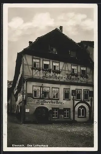 AK Eisenach, Lutherhaus und Lutherkeller am Lutherplatz