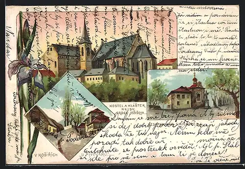 Lithographie Prag / Praha, Nesypka nad Smichovem, V Kosirich U Pivovaru