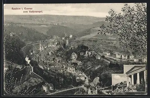 AK Eppstein, Ortsansicht vom Kaisertempel