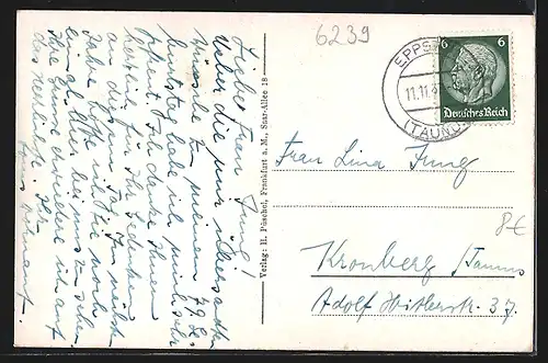 AK Eppstein i. Taunus, Ortsansicht mit Kaisertempel