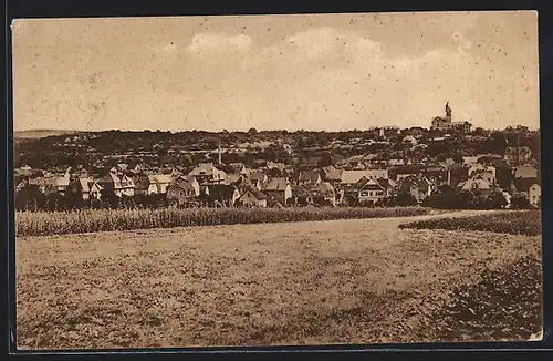 AK Kelkheim i. Taunus, Ortsansicht mit Wohnhäusern und Getreidefeld