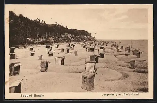 AK Bansin, Langenberg mit Badestrand