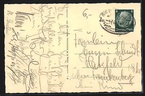 AK Biskirchen a. d. Lahn, Ortsansicht aus der Vogelschau