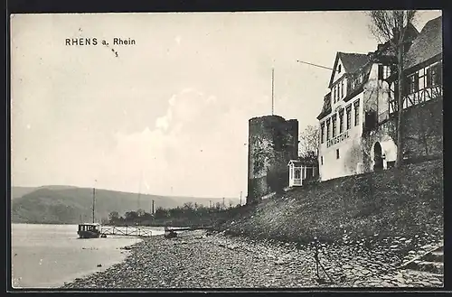 AK Rhens / Rhein, Partie am Gasthaus Königstuhl