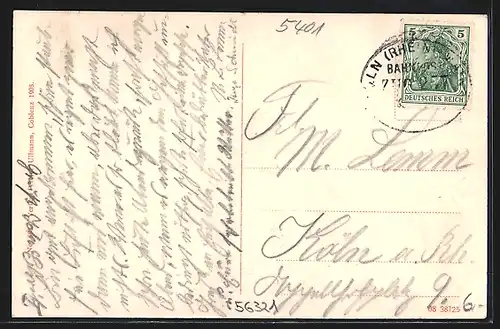 AK Rhens / Rhein, Partie am Gasthaus Königstuhl