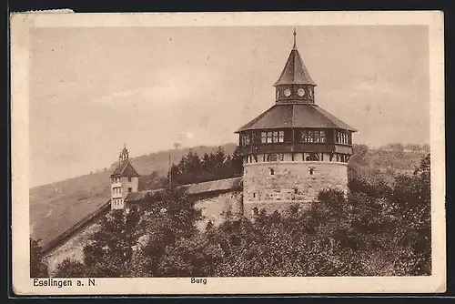 AK Esslingen, Blick auf Burg