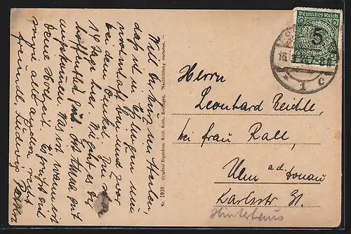 AK Esslingen, Blick auf Burg