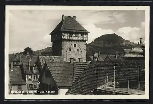 AK Reutlingen, Gartentor und Achalm