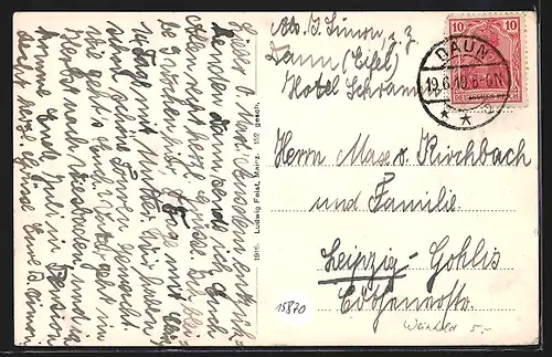 AK Daun /Eifel, Gemünder Maar mit Hügelland