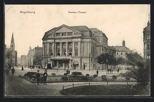 AK Magdeburg, Ansicht vom Zentral-Theater