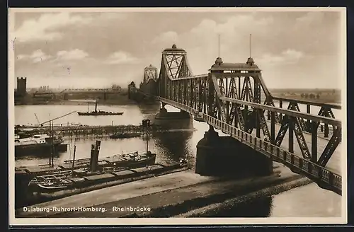 AK Duisburg-Ruhrort-Homberg, Rheinbrücke