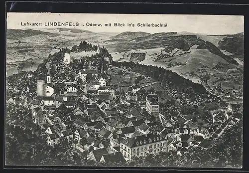 AK Lindenfels, Gesamtansicht mit Blick ins Schlierbachthal