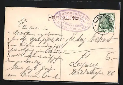 AK Rüdesheim /Rhein, Teilansicht