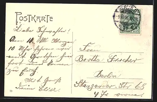 AK Berlin, Denkmal am Gr. Stern, Wisentjagd