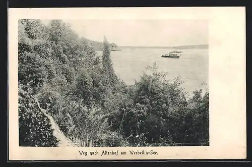 AK Altenhof am Werbellin-See, Weg nach dem Ort