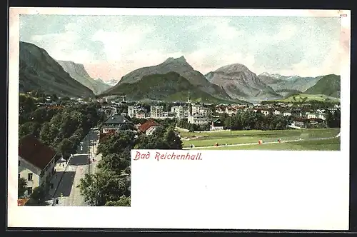 AK Bad Reichenhall, Teilansicht mit Strassenpartie