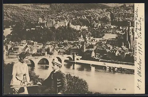 AK Alt-Heidelberg, Teilansicht mit Brücke