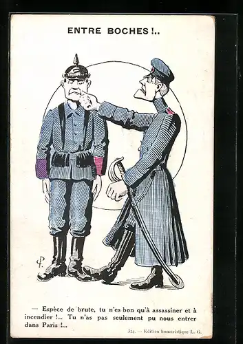 AK Zwei Soldaten in Uniform unterhalten sich