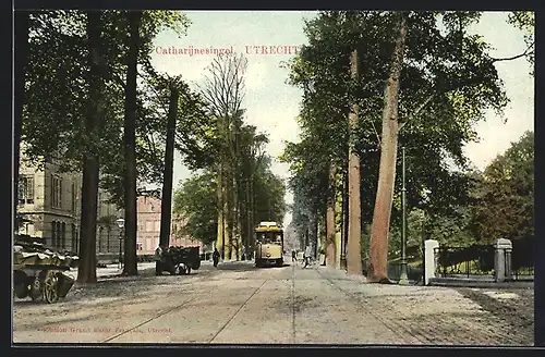 AK Utrecht, Catharijneesingel, Strassenbahn