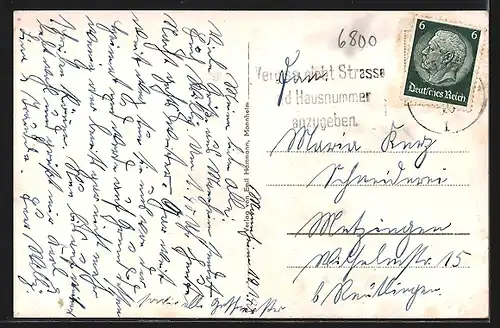 AK Mannheim, Strassenpartie Neue Planken mit Strassenbahn