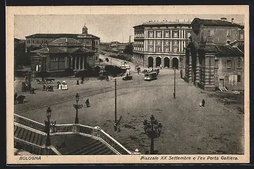 AK Bologna, Piazzale XX Settembre e l'ex Porta Galliera, Strassenbahn