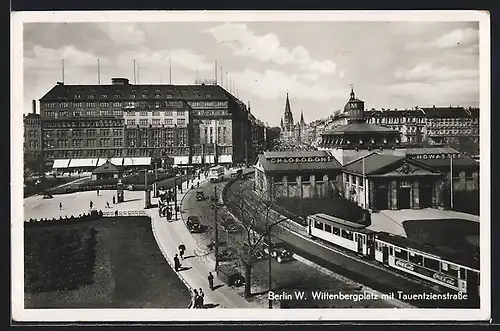 AK Berlin-Schöneberg, Wittenbergplatz mit Tauentzienstrasse, Strassenbahn