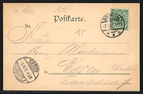 Lithographie Köln-Mülheim, Totalansicht