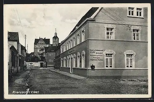AK Pretzsch /Elbe, Hotel zur Post von Alfred Salomon