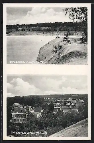 AK Adolfshütte, Grubensee, Teilansicht, Steinbruch