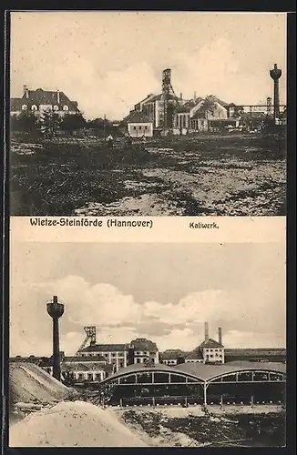 AK Wietze-Steinförde /Hannover, Kaliwerk, Mehrfachansicht