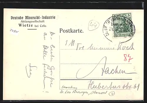 AK Wietze /Kr. Celle, Erdölwerke, Schlemmkolonne, Deutsche Mineralöl-Industrie AG