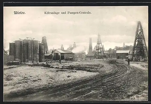 AK Wietze /Kr. Celle, Erdölwerk, Kläranlage und Pumpen-Centrale, Deutsche Mineralöl-Industrie AG
