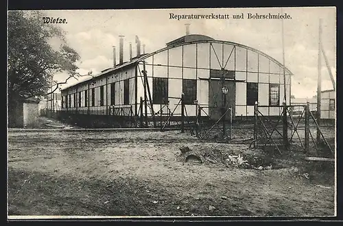 AK Wietze /Kr. Celle, Erdölwerke, Reparaturwerkstatt und Bohrschmiede, Deutsche Mineralöl-Industrie AG